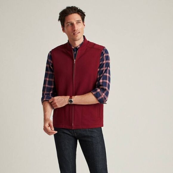 Bonobos Cotton Front Zip Vest - Picture 1 of 12